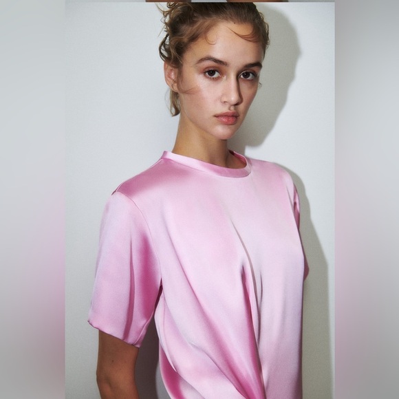 Zara Satin Effect Mini Dress Size M 2613/361 - Picture 4 of 16